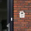 Beige marmer - Traditioneel Naambord Huisje klein -sfeer2