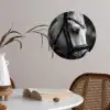 Paard - Schimmel - Portret Wandcirkel behangsticker klein -sfeer3