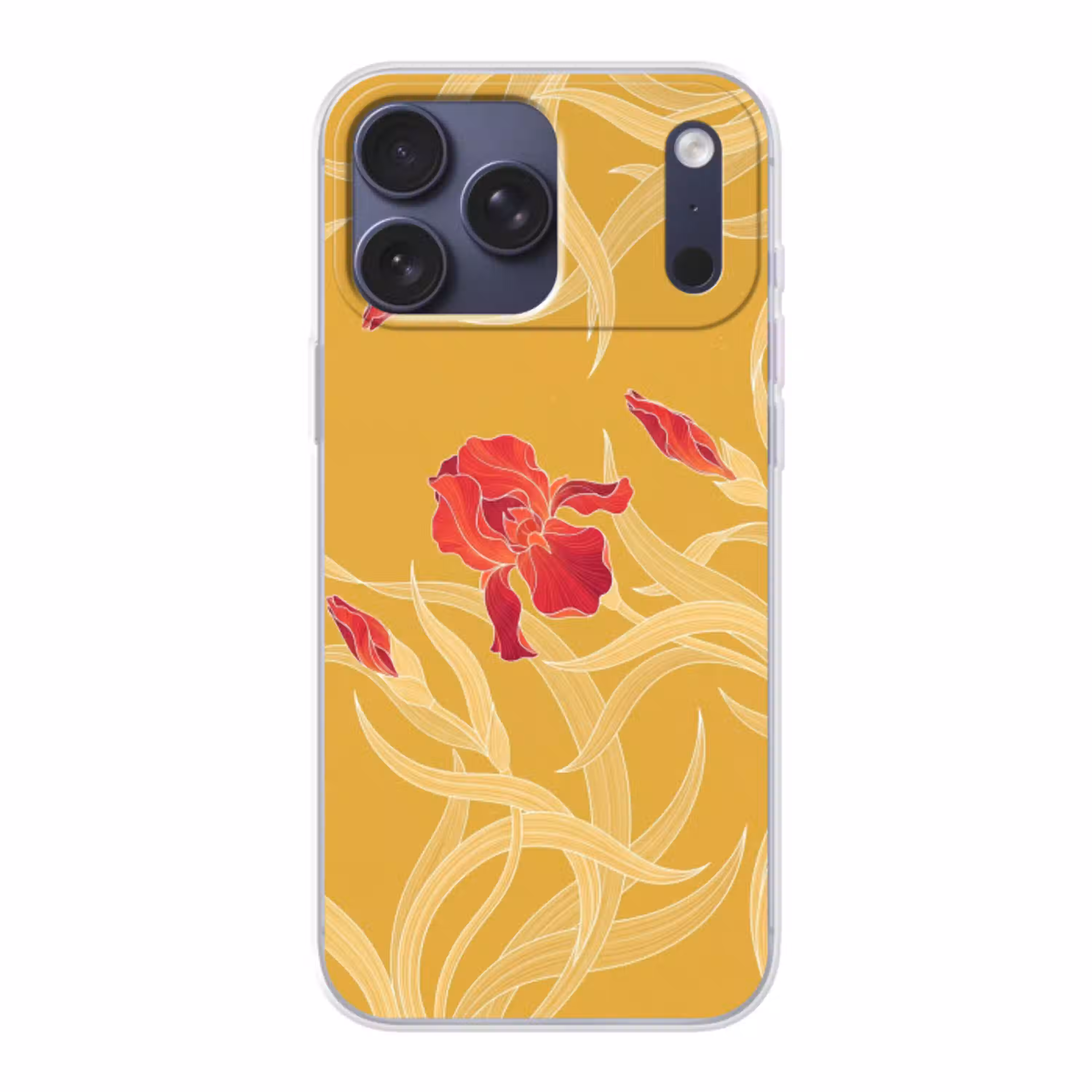 Bloemen - Illustratie - Rood Telefoonhoesje iPhone 17 Pro Max klein -3d