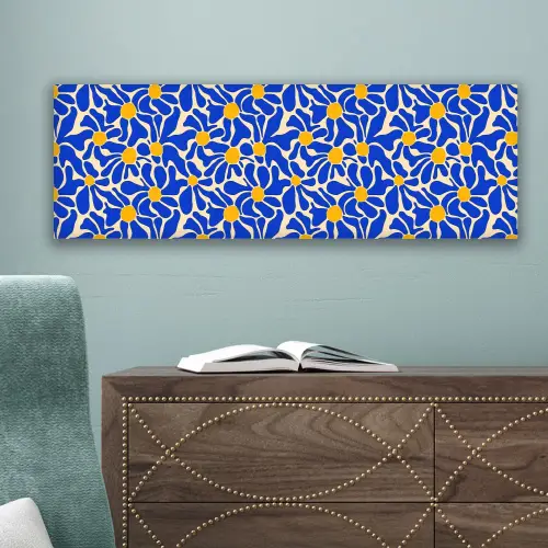 Abstract - Bloem - Blauw canvas 2cm klein 828 -sfeer4