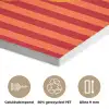 Ciao bella - Tekstwolk - Strepen - Oranje PET vilt klein -closeup_NL