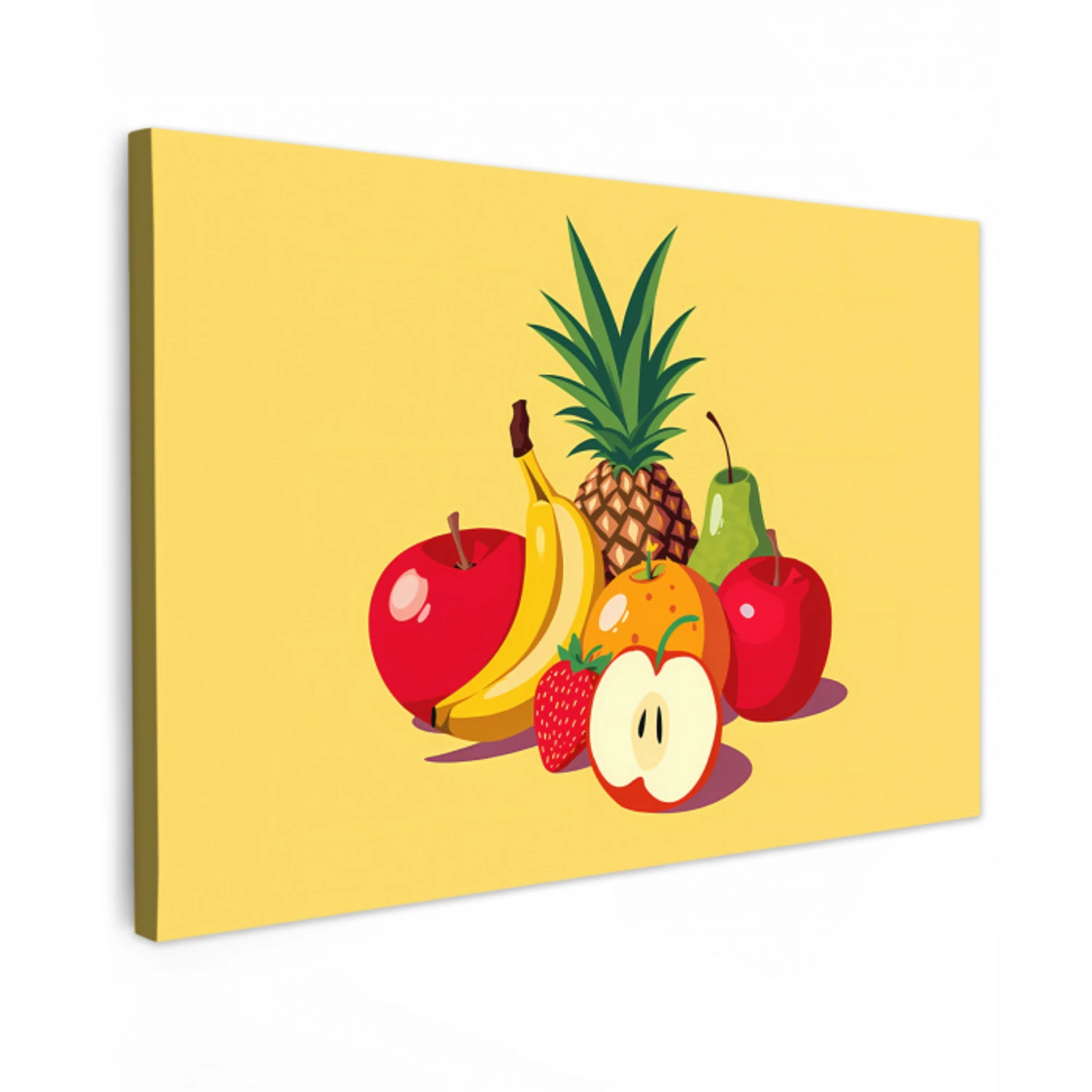 Fruit - Illustratie - Kleurrijk canvas 2cm klein -z3d