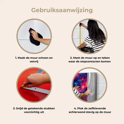 Bliksem - Wolken - Kleurenrijk keuken achterwand 2 middel 871 -gebruiksaanwijzing_NL
