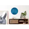 Beton - Blauw - Vintage Wandcirkel aluminium klein -kantoor