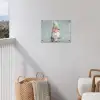 Kerstgnome - Cadeau - Groen tuinposter los doek klein -sfeer8