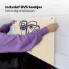 Minimalistisch - Lijnillustratie - Beige - Donkerblauw Inductie beschemer met haakjes middel -ky-ophangen-nl