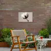 Katoenbol - Minimalistisch - Wit Tuinposter op houten frame 2 cm dik klein -sfeer3