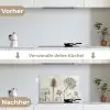 Verstilde Botanische Elegantie keuken achterwand spatscherm klein -voor_na_DE
