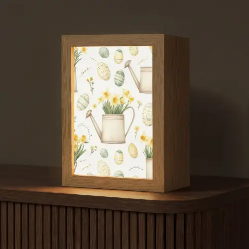 Gieter - Bloemen - Eieren Light Box met kabel (Tafellamp) klein -z3d_website