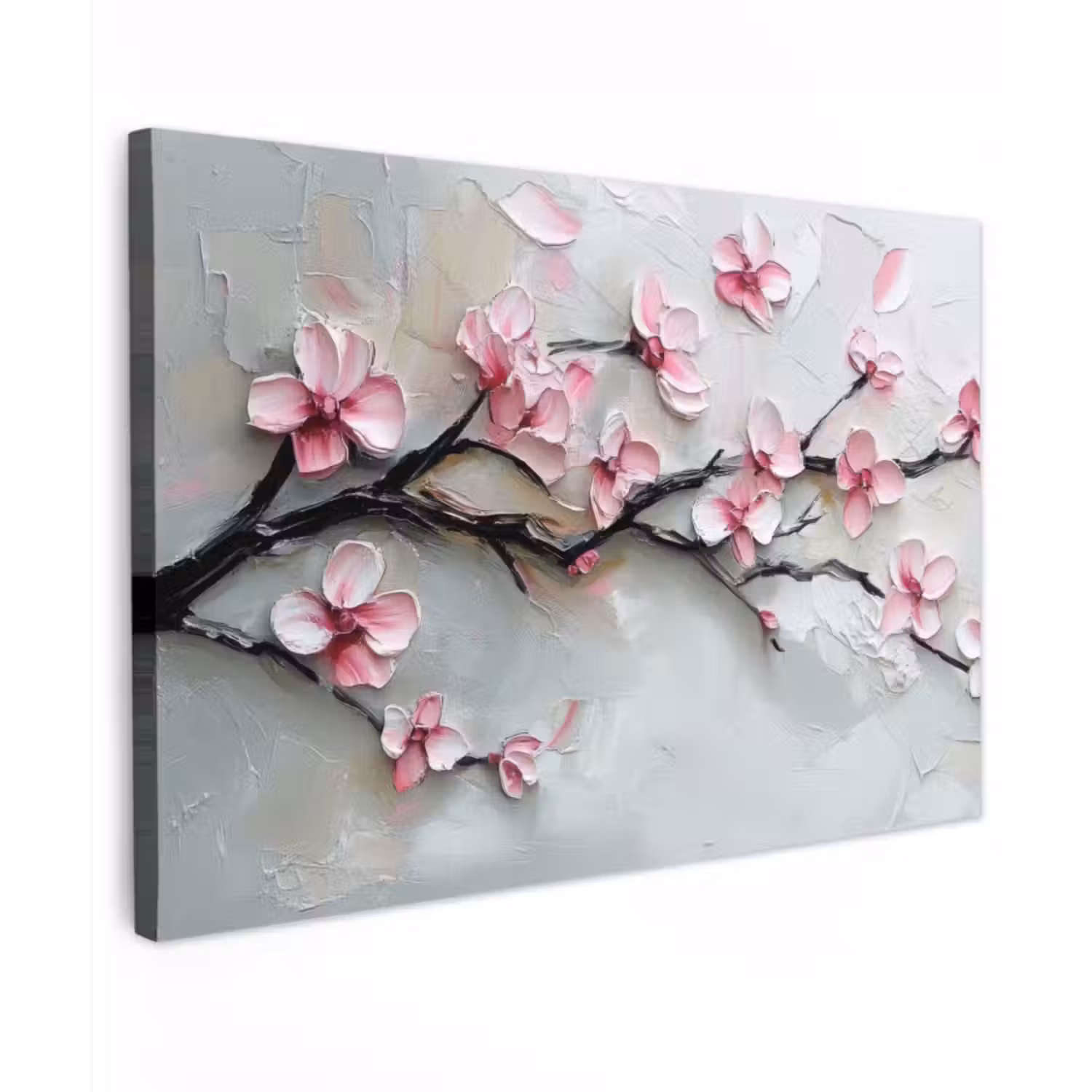 Canvas schilderij - Bloesem - Kunstzinnig - Roze - Sakura