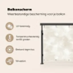 Subtiel - Structuur - Beige Balkonbeschermer Duitsland klein 596 -specs_NL