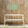 Pluk de Dag Tuinposter op houten frame 2 cm dik klein -sfeer4