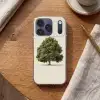 Eikenboom - Groen - Lichte achtergrond Telefoonhoesje iPhone 17 Pro klein -sfeer1