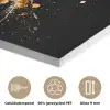 Bloemen - Goud - Graffiti - Zwart - Abstract PET vilt klein -closeup_NL