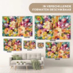 Schilderij - Olieverf - Bloemen - Regenboog plexiglas 5mm klein -sfeer7