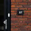 Zwarte veren - Traditioneel Naambord Rechthoek middel -sfeer1-rechthoek-S