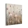 Bloemen - Roze - Modern - Beige aluminium wit klein -3d