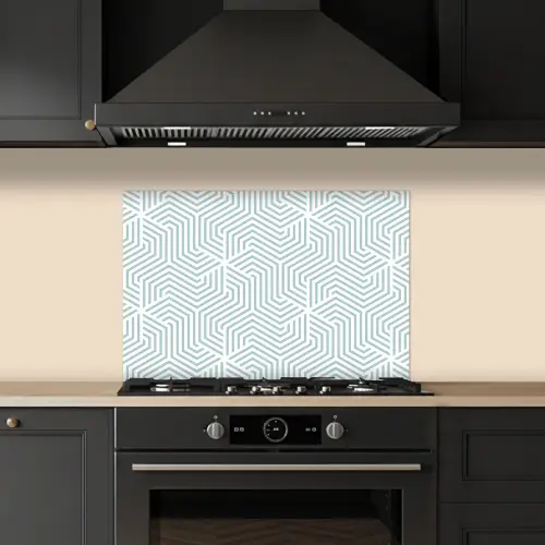 Geometrie - Lijn - Groen - Patroon keuken achterwand spatscherm klein 900 -sfeer1