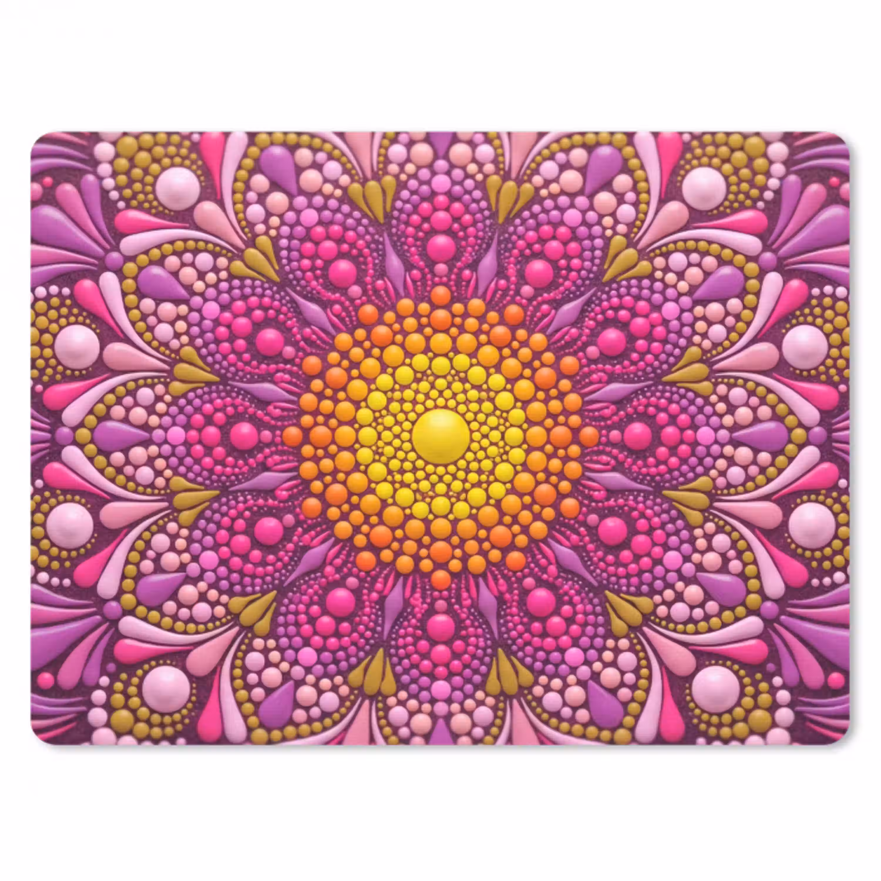 Patroon - Stippen - Abstract - Kleurrijk muismat rubber klein -3d
