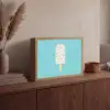 Ijsje - Stokje - Sprinkles - Lichtblauw Light Box met batterij (Wandlamp) middel -sfeer2