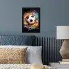 Voetbal - Verf - Kleuren - Zwart - Wit fotolijst zwart zonder passe partout klein -sfeer3