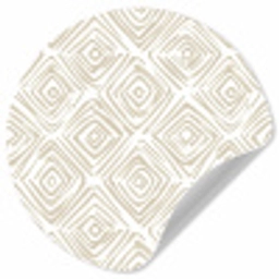 Abstract - Ruit - Beige Wandcirkel behangsticker klein 186 -3d