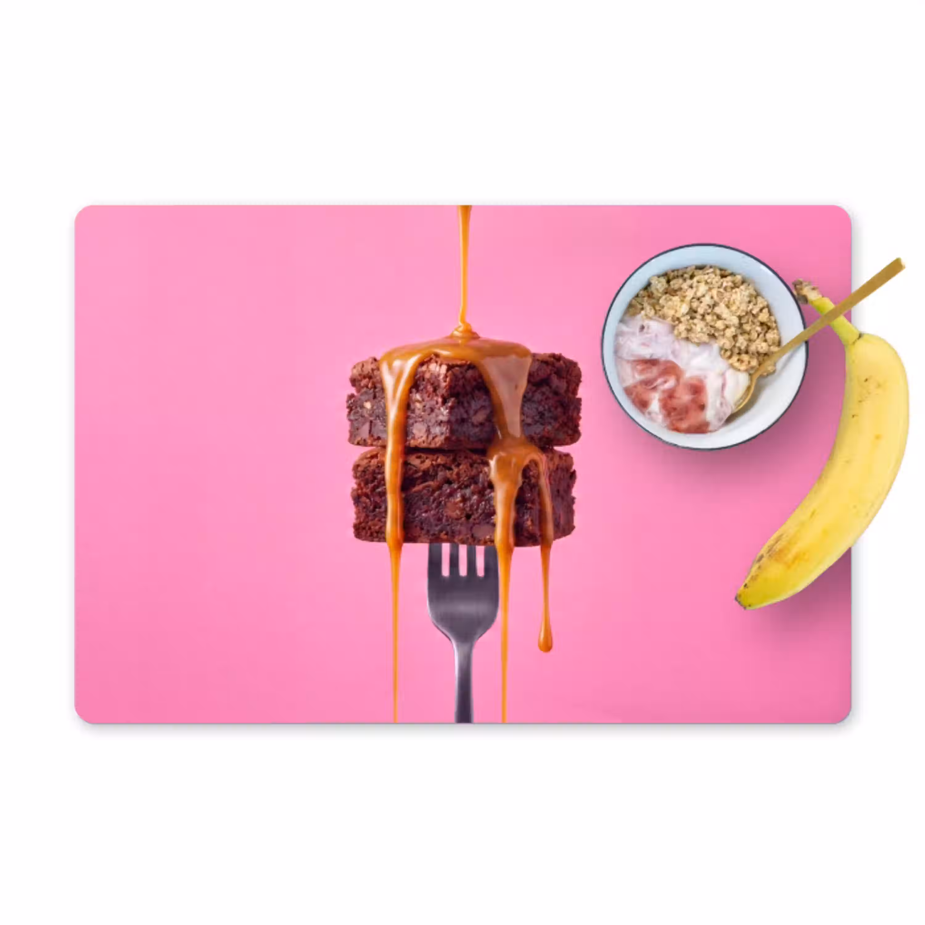 Brownie - Karamel - Eten Placemat vinyl groot -zzzproduct_Kitchenyeah-website