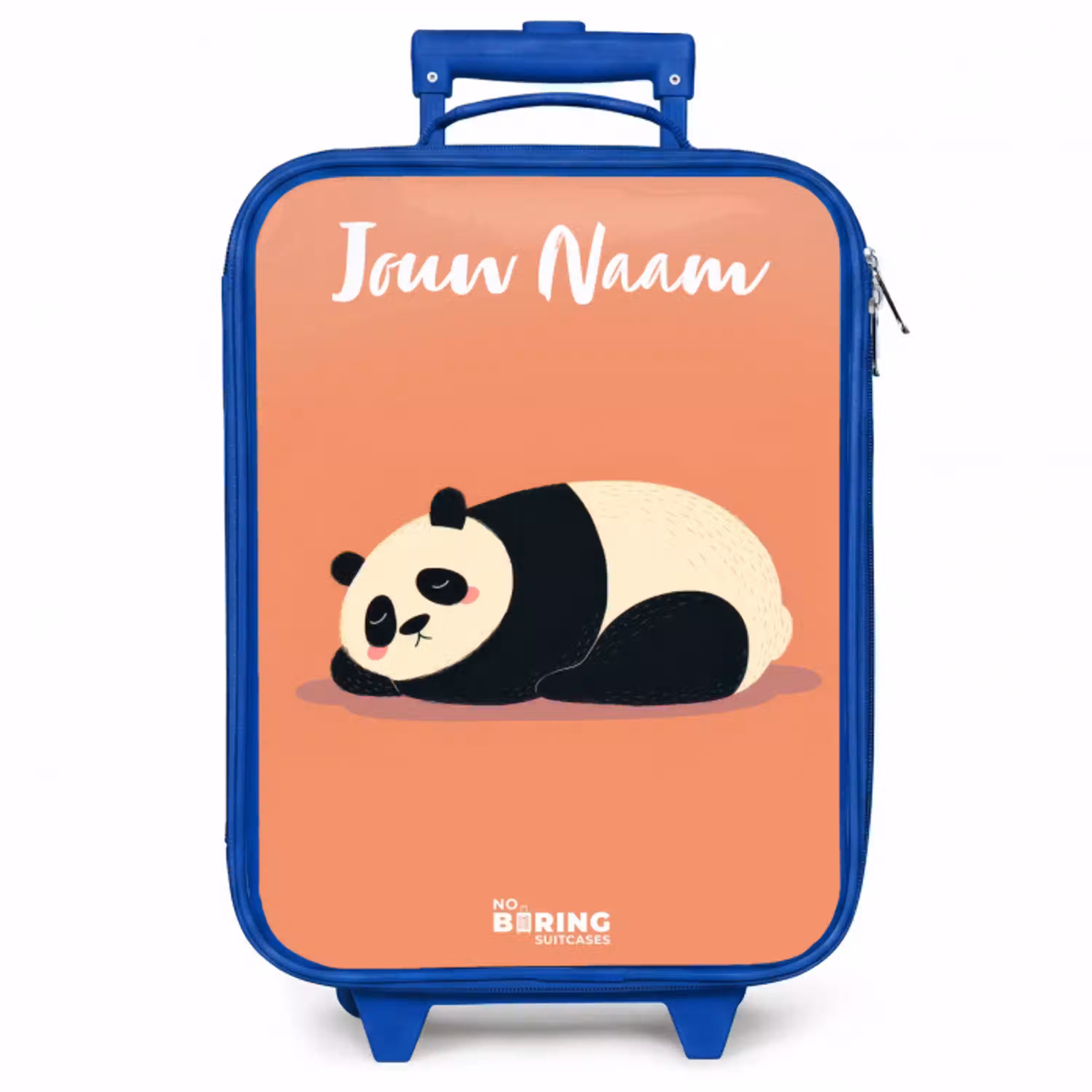 Panda - Slapen - Oranje Kinderkoffer - Blauw klein -zzz_website3d