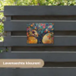 Boom - Levensboom - Kleurrijk - Bloemen - Modern tuinposter los doek klein -sfeer3