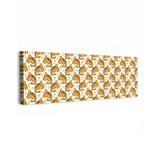 Vrolijk - Tijgerkatten - Bloemen canvas 2cm klein 828 -z3d