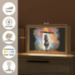 Meisje - Kunst - Paraplu - Graffiti - Kleuren - Muur Light Box met kabel (Tafellamp) klein -USP_websiteoverzichtNL