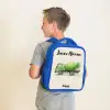 Betonmixer - Getekend - Groen Kinderrugzak - Blauw middel -sfeer2