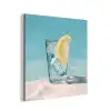 Glas - ijsblokjes - Citroen aluminium wit klein -3d
