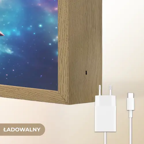 Schildpad - Dier - Galaxy - Ruimte Light Box met batterij (Wandlamp kind) middel -USP_websiteoplaadbaarNL