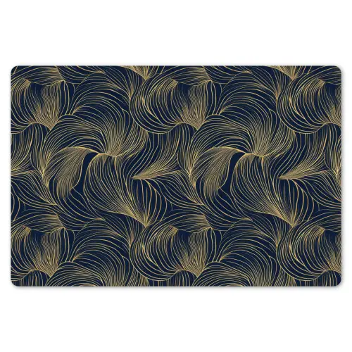 Abstract - Lijnen - Blauw - Goud Placemat vinyl groot 368 -zzsfeer1_Kitchenyeah-website