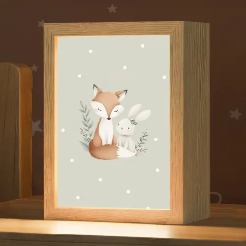 Minimalistisch - Dieren - Bladeren - Stippen Light Box met kabel klein -zzz_3d_website