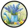 Gieter - Lavendel - Bloesems Fotolijst rond zonder passe partout klein -3d