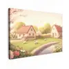 Schapen - Huisje - Platteland Tuinposter op houten frame 2 cm dik klein -3d