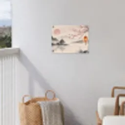 Zon - Japans - Traditioneel tuinposter los doek klein -sfeer8