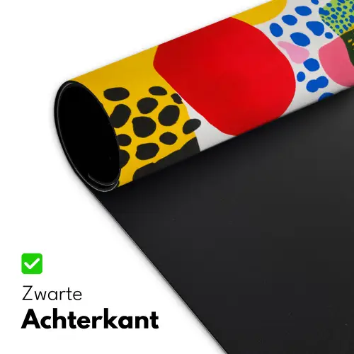 Stippen - Vormen - Modern - Kleuren Muismat XXL klein -sfeer2