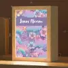 Regenbogen - Bloemen - Kleurrijk - Wolken Light Box met kabel (Kinderlampje) klein -zzz_3d_website