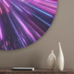 Lichtsnelheid - Ruimte - Roze - Paars Akoestische PET Vilt - Rond klein -sfeer5_closeup