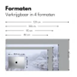 Rivier - Sneeuw - Bos - Winter - Schilderachtig Muismat XXL klein -sfeer5