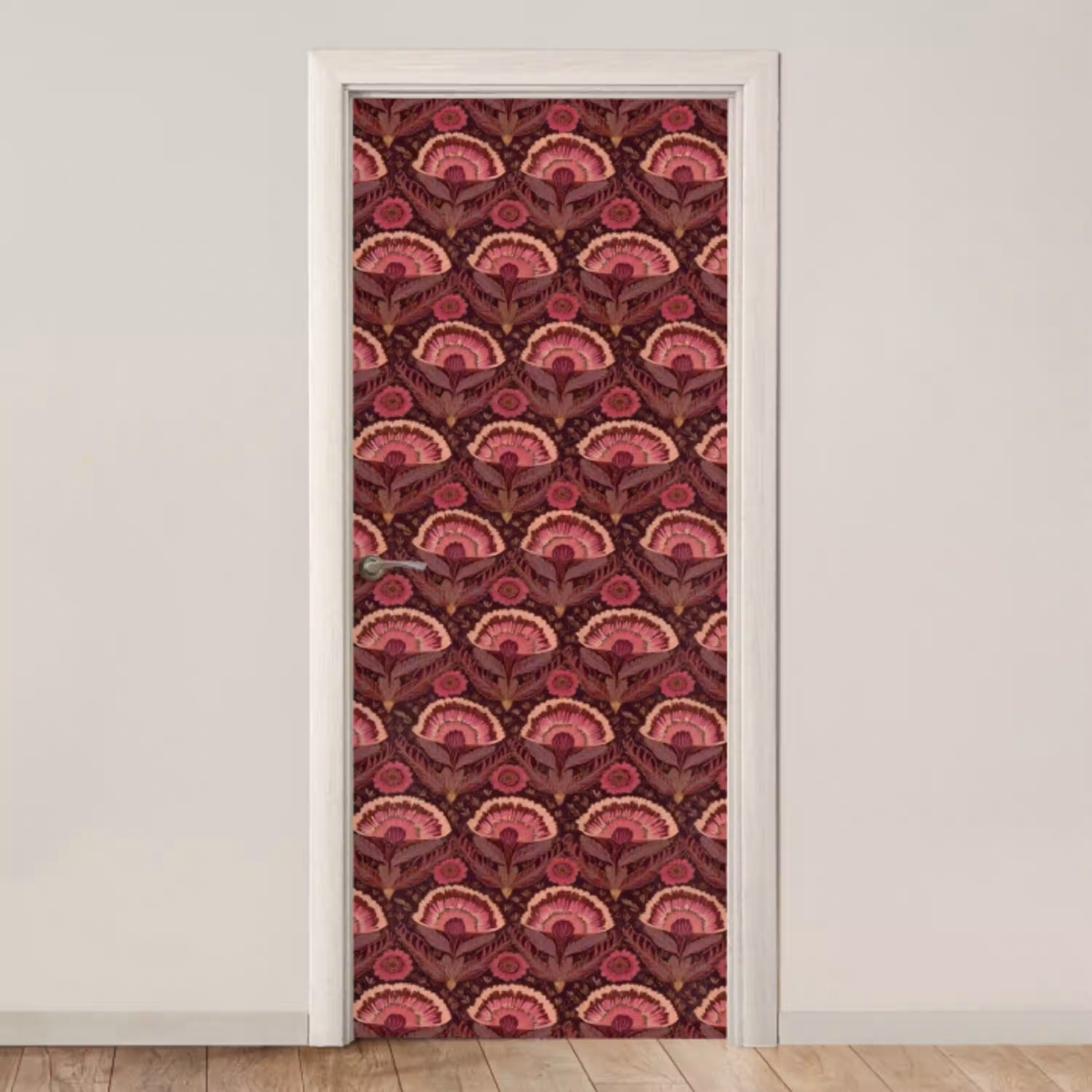 Antiek - Bloemen - Kleurrijk deurposter klein 289 -3d_beige
