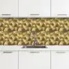 Modern - Cirkel - Goud keuken achterwand 2 middel 871 -3d