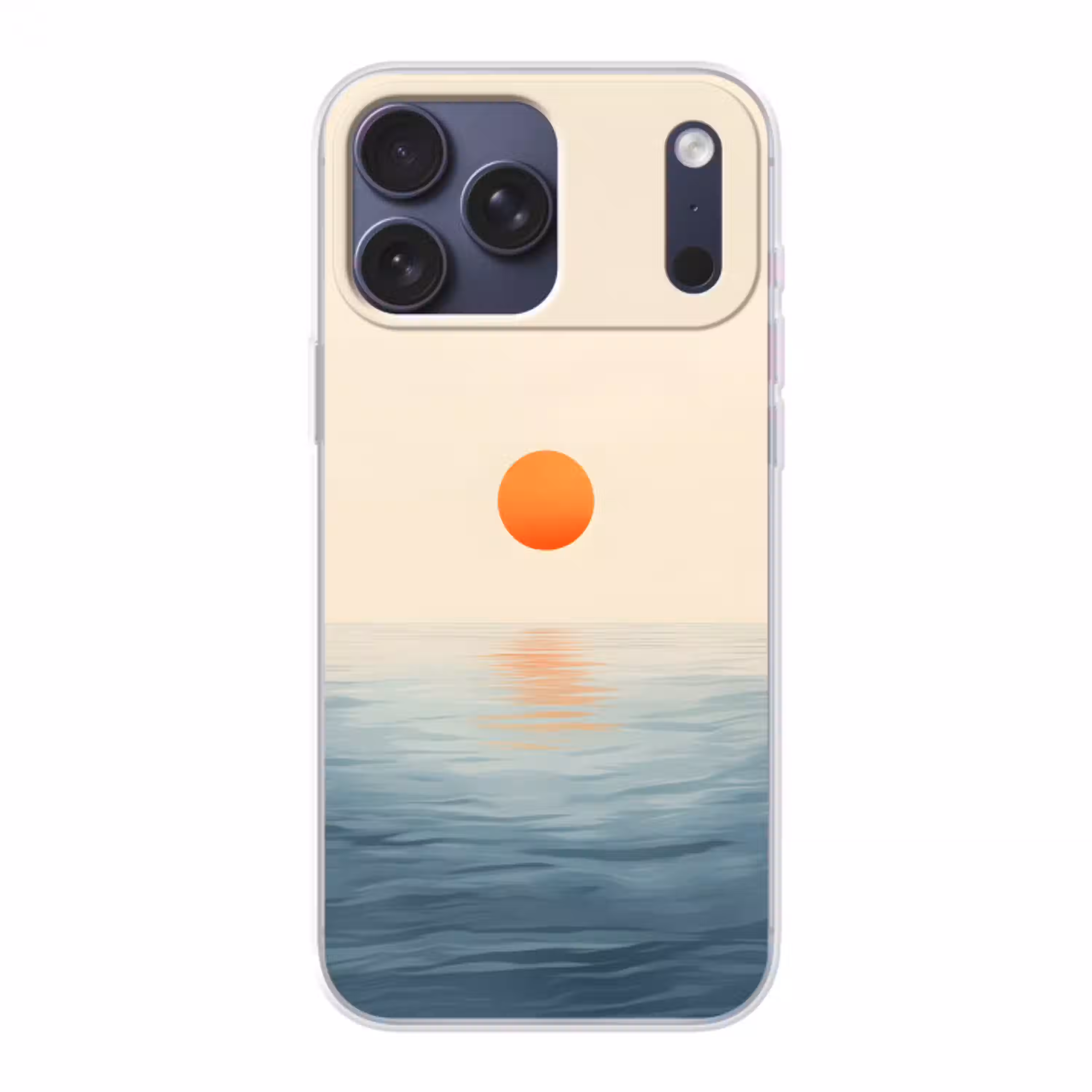Zon - Oranje - Zee Telefoonhoesje iPhone 17 Pro Max klein -3d