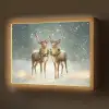 Kerstmagie - Winterwoud - Rendier Light Box met batterij (Wandlamp) middel -z3d_website