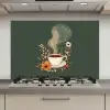 Kop - Bloemen - Groen - Koffie keuken achterwand spatscherm klein -3d_website