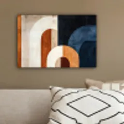 Abstract - Vormen - Donkerblauw canvas 2cm klein -sfeer3