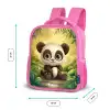 Panda - Bamboebos - Groen Kinderrugzak - Roze middel -productfoto_formaten